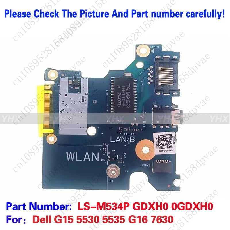 GYX New For Dell G15 5530 5535 G16 7630 AUDIO BOARD LS-M534P GDXH0 0GDXH0.