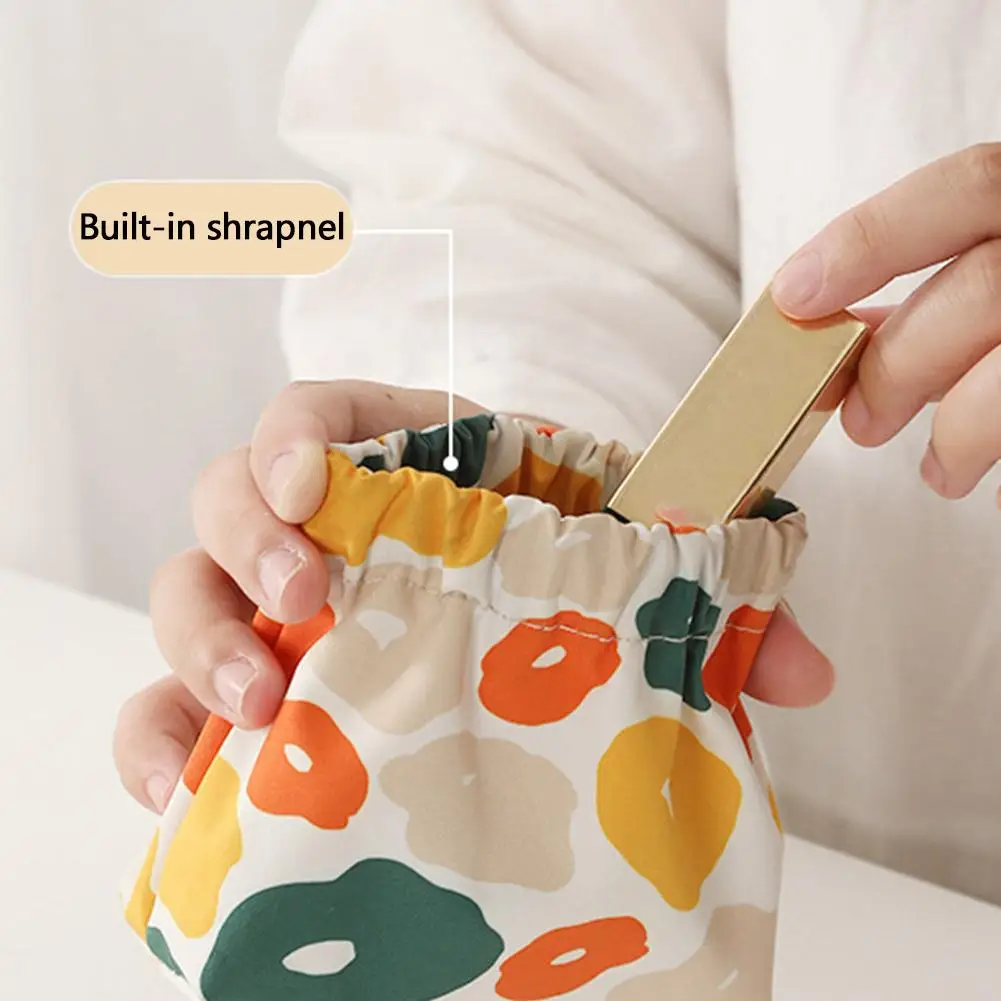 Elastic Storage Bag For Women Mini Makeup Bag Large Capacity Handbags Cosmetics Stationery Hair Tie Small Organizer