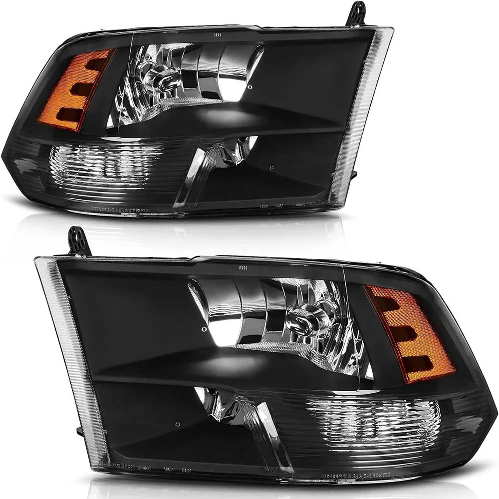 1 Pair Headlight Head Light  for Dodge Ram 1500 2500 3500 2009 2010 2011 2012 2013 2014 2015 2016 2017 2018 Without Light