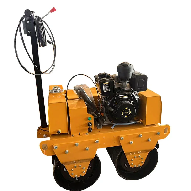 Afbeelding 4: Nieuw type asfaltwals, 0,6-tons dubbele stalen trommel handgedreven trilroller
