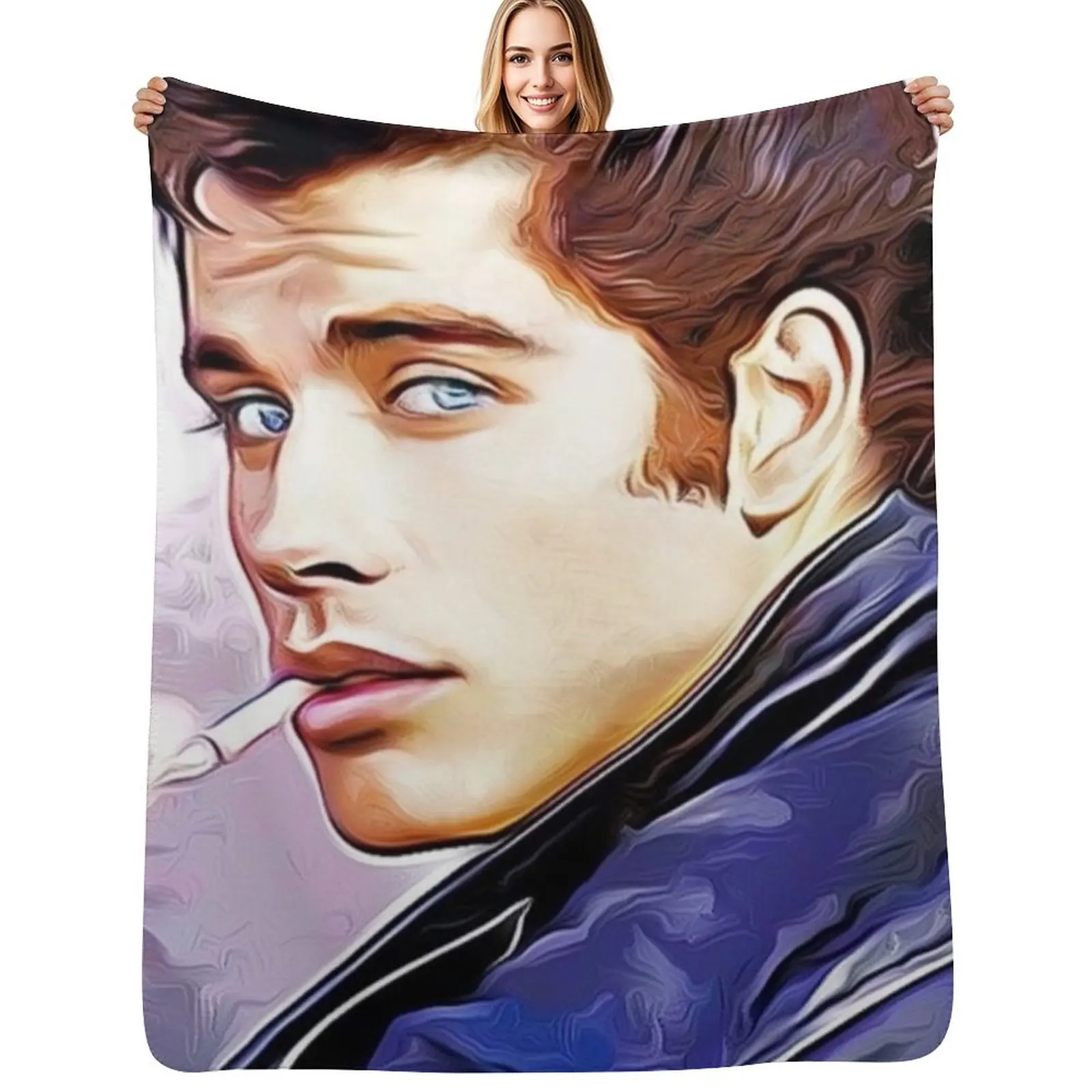 DANNY ZUKO / John Travolta Throw Blanket Color Fast Cozy Throw Blanket