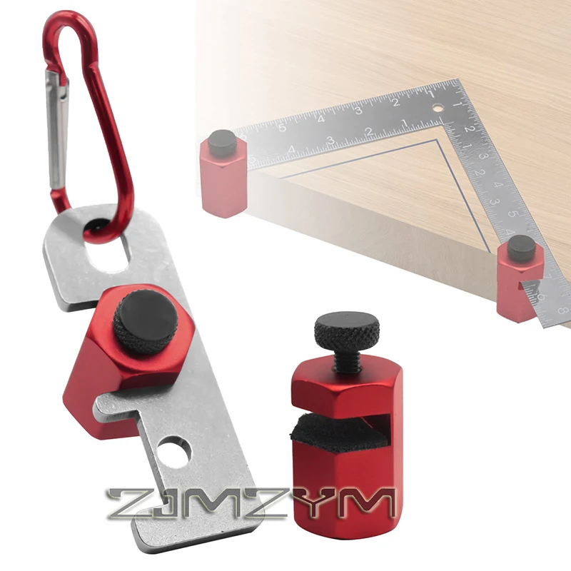 Square Auxiliary Clamp Stair Gauge Framing Square Attachment Jigs Aluminium Alloy Square Auxiliary Clamp Square Auxiliary Clamp
