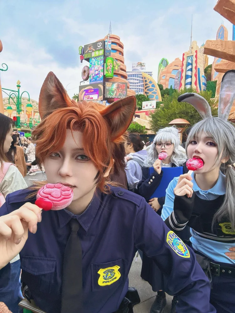 

Adult Rabbit Officer Costume Set Couple orm Zootopia loween Cosplay Outfit Long Sve Long Pants Anti-Stain Workwear