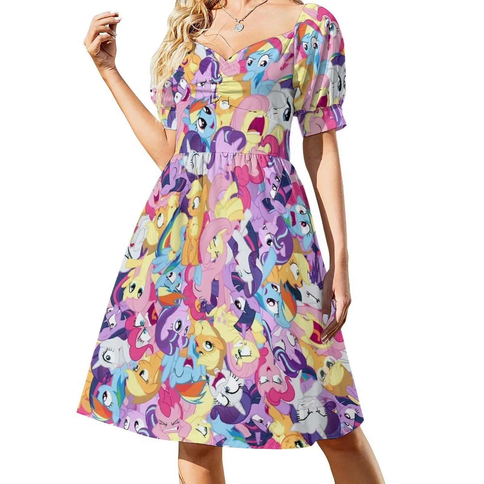 

Mane Seven Mess Short-Sleeved Dress dresses for women 2025 prom clothes