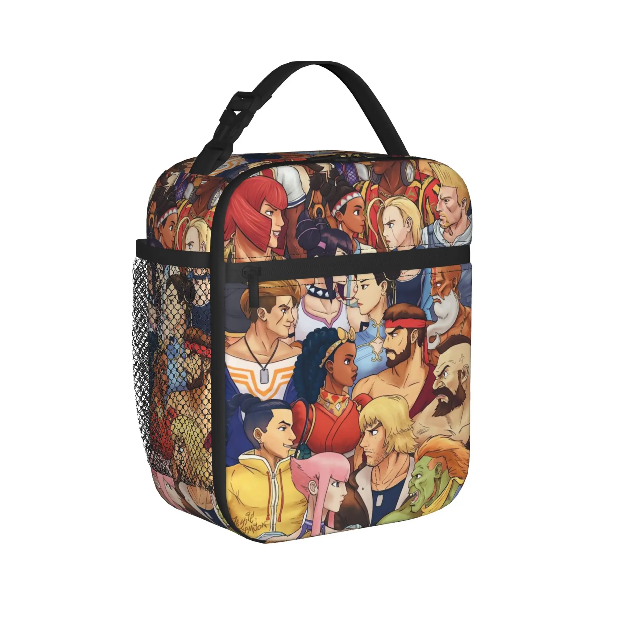 Ryu Street Fighter II Turbo Hyper Fighting Lunch Bag  Retro Lunch Box Travel Portable Tote Food Bags For Girls Oxford Cooler Bag