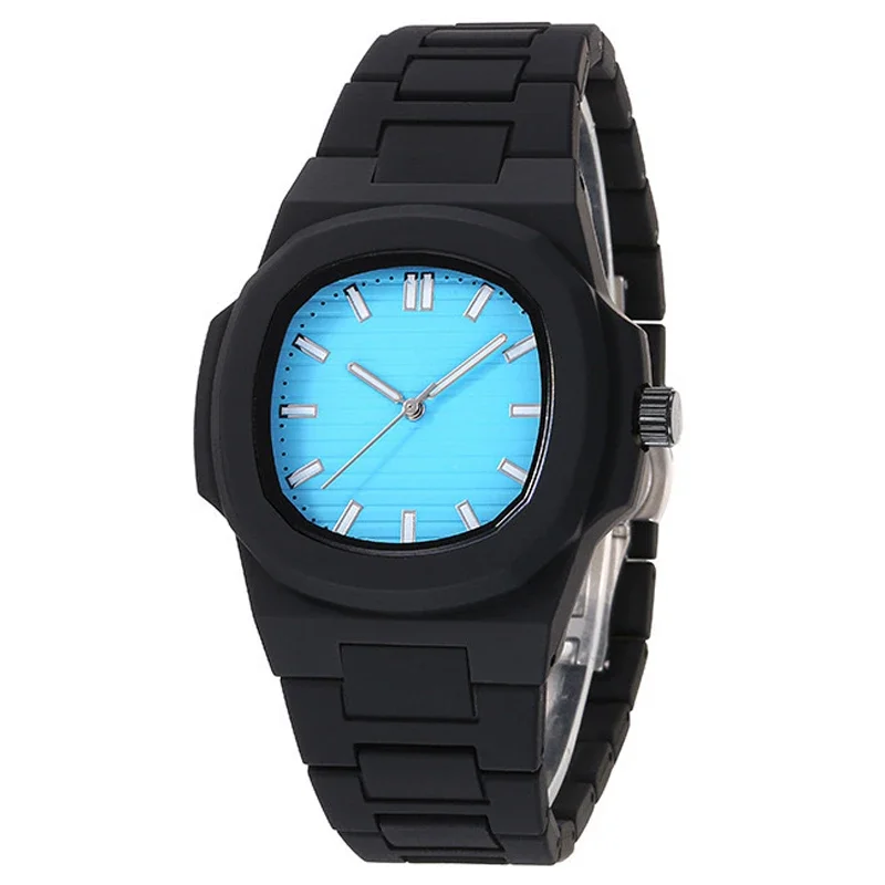 Men Women Watch Sports Orologio Simple Couple Black White Silicone Blue Reloj Quartz Wristwatch Male Man Ladies Student Clock