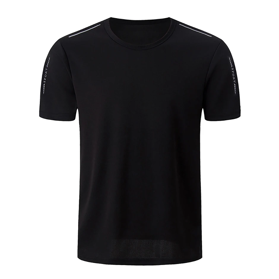 4/1 Pcs Men's Summer Multicolor Quick-drying Sports Short Sleeve Loose Breathable Fitness Running Badminton T Reflective Strip