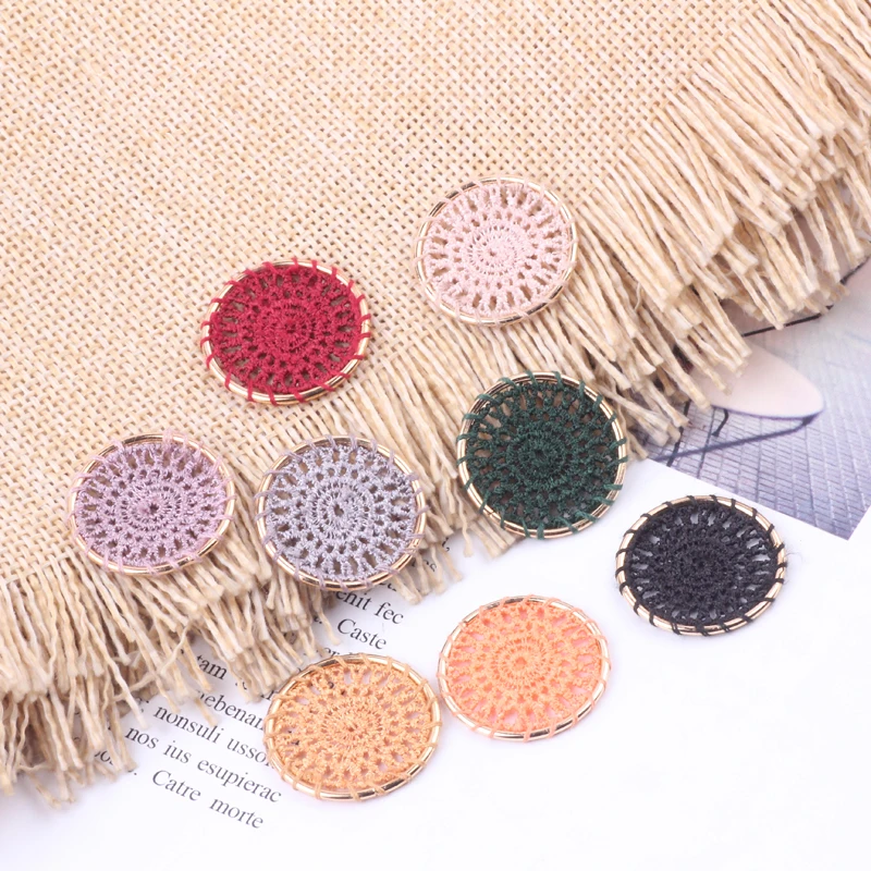 1pcs Diy Jewelry Accessories Hand-woven Dream Catcher Retro Ethnic Style Earrings Handmade Materials Pendants Charms