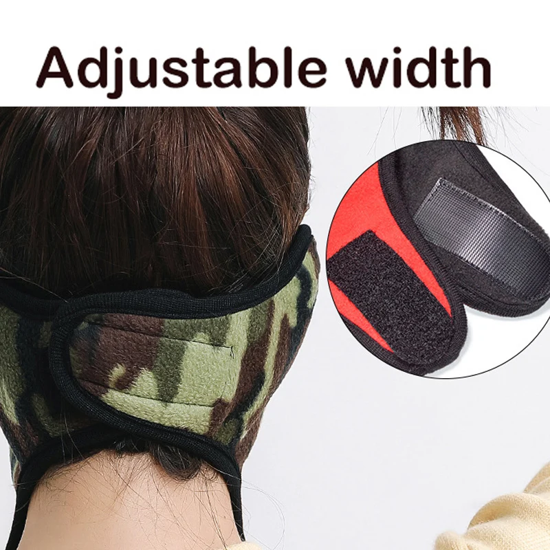 Fashion Adjustable Women Earmuff Solid Color Breathable Neck Protector Winter Dustproof Warm Mask Outdoor Cycling Sport Earmuffs