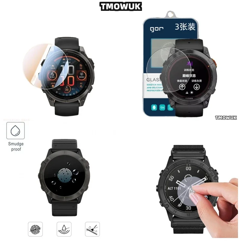 

For Garmin Tactix 7 Pro Tactix7 AMOLED Tactix 8 51mm Tactix8 47mm - Superb Clarity 9H Tempered Glass