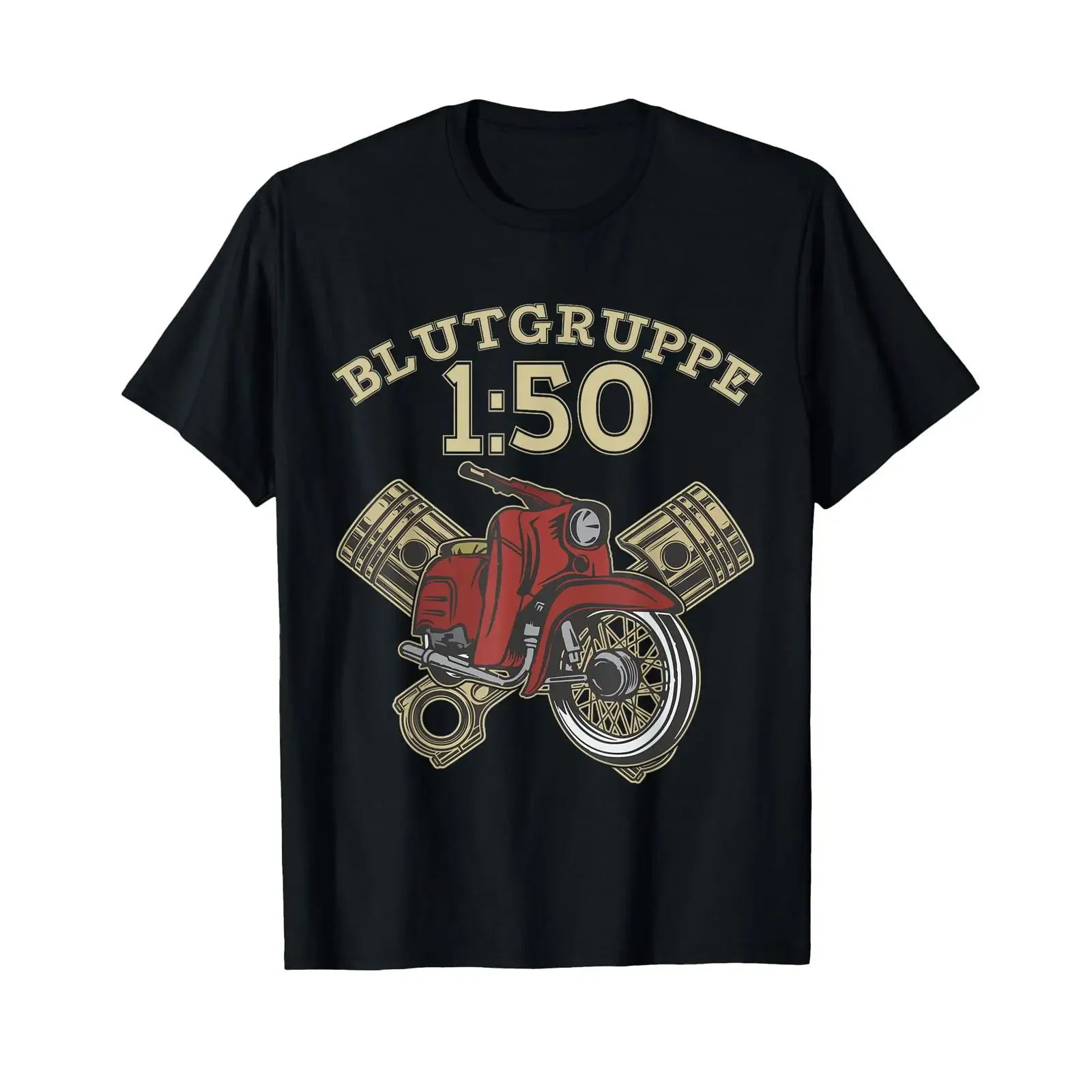 Camiseta vintage unisex unisex con estampado de grupo sanguíneo 1 50 DDR Schwalbe KR51 Simson Moped, ligeramente suave, para uso diario