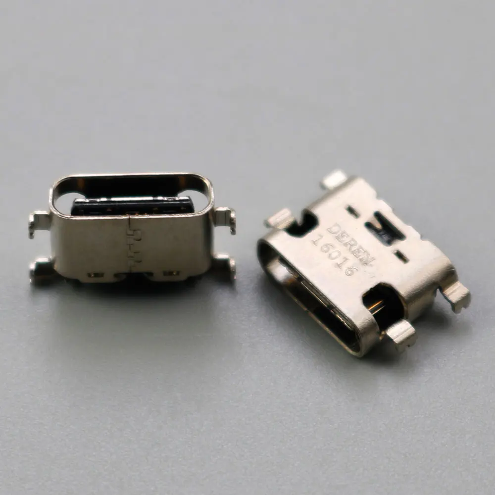 1-10Pcs Micro USB 3.1 Type C Connector For ZTE W2016 C2016 Mobile phone charging port 14 Pin Female SMT Tab jack Version Socket