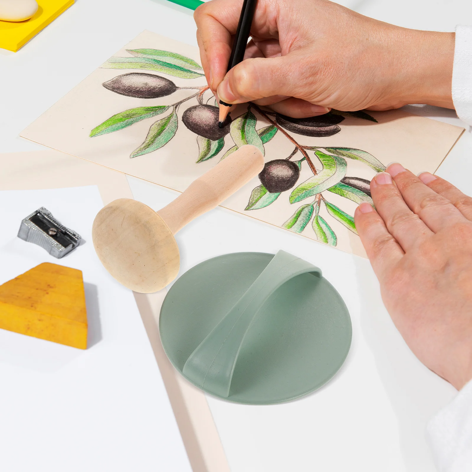 

Printmaking Tool Set Large Gel Plate Ink Rollers Wood Knives Engraving Mats Portable Printmaking Supplies Plastic Materials