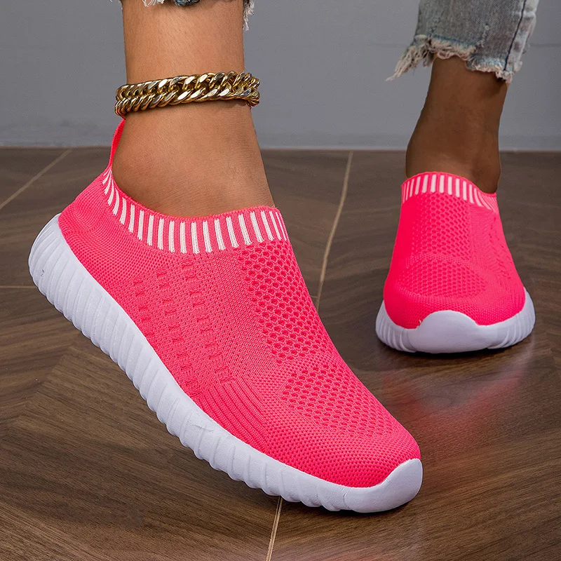 Women Casual Sneakers Mesh Breathable Sport Shoes for Woman Vulcanized Shoes Summer Female Socks Walking Shoes Woman Footwear