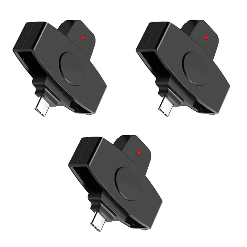 N84R 3X CSCR3 Smart CAC Card Reader Type-C Bank Tax Declaration SIM Card/IC Card ID Card Reader