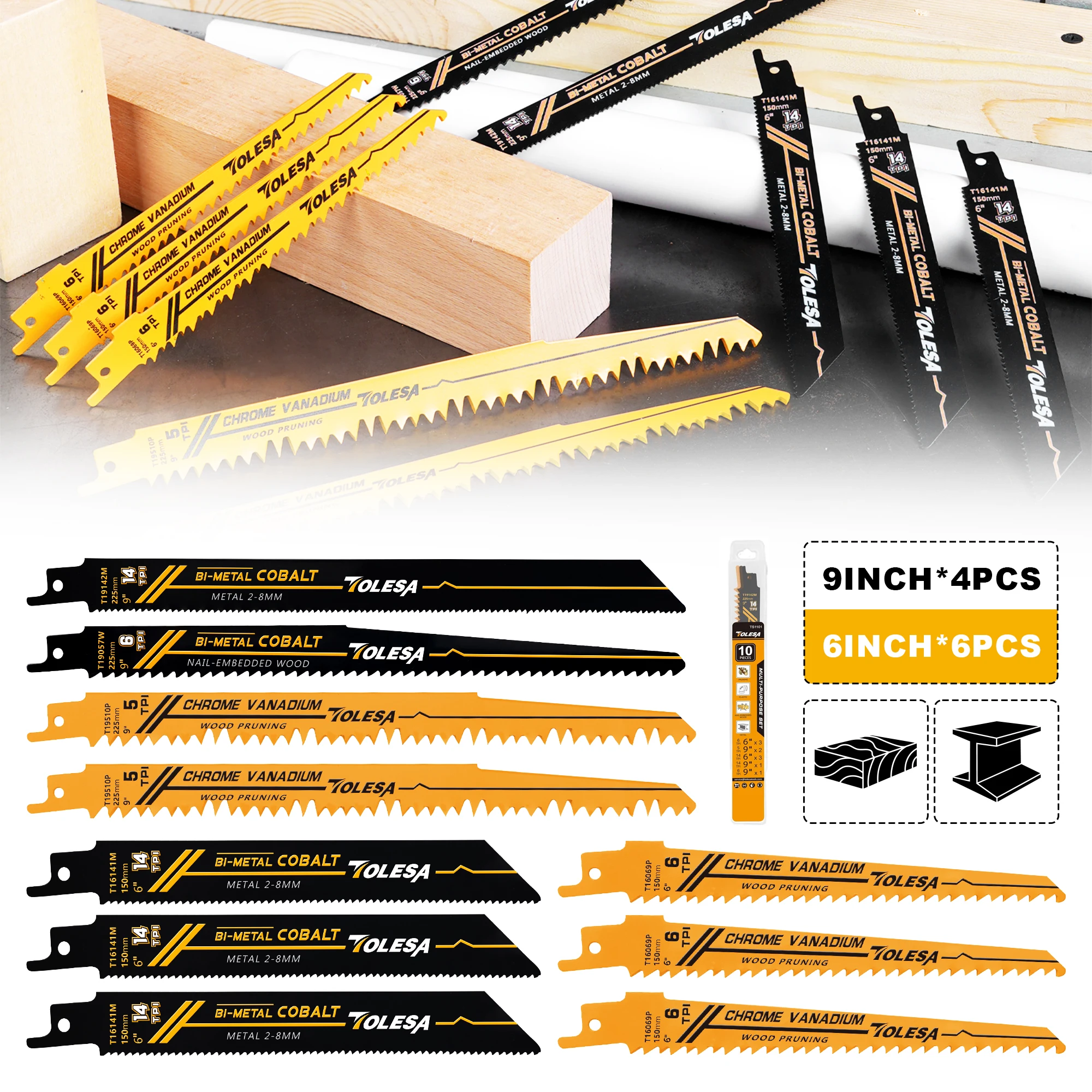 Tolesa 10PCS Recipr… - image