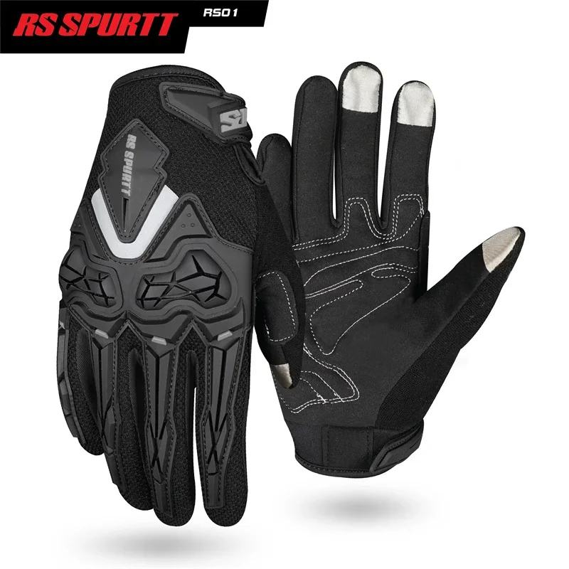 

Summer Men Women Motorcycle Riding Protective Gloves Rider Mesh Breathable Anti-fall Full-finger Gloves Spring Moto Bike Gloves