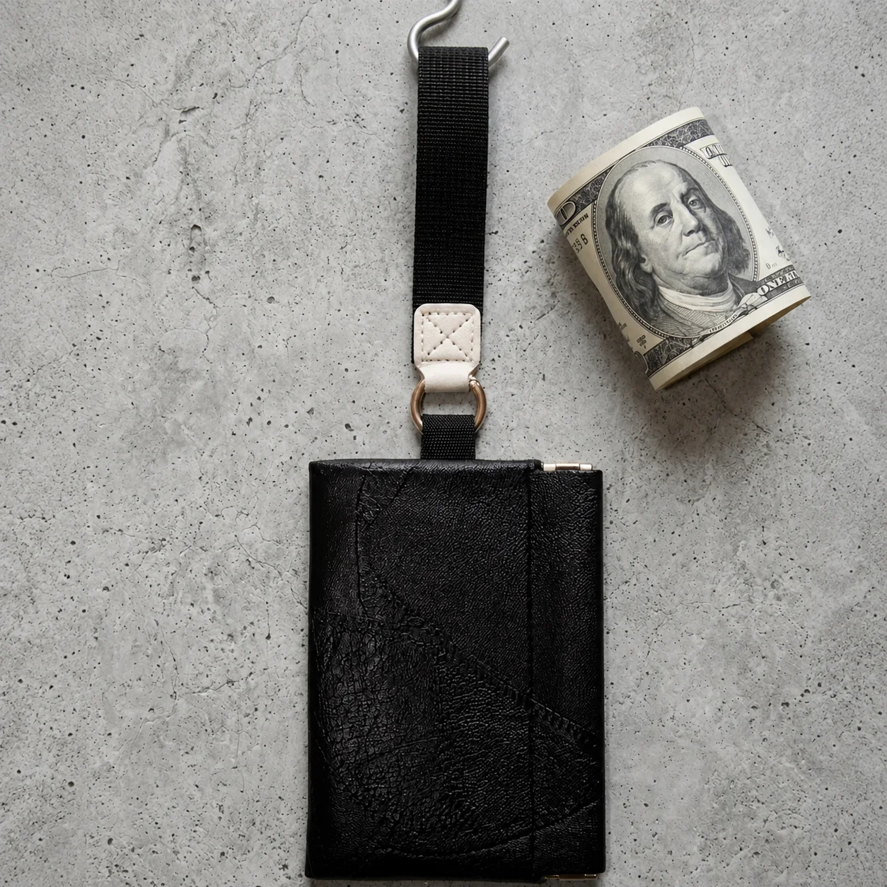 Pu Leather Coin Purse Non-Magnetic Portable Mini Coin Purse Pocket Coin Pouch Simple Detachable Wrist Strap Card Holder For Card