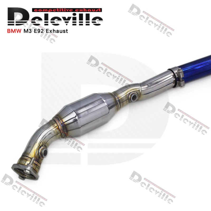 Race Exhaust Midpipe With Catalyst For BMW M3 E90/E92/E93 4.0L 2007-2013 Titanium Dual X Midpipe With Cat Front Pipe