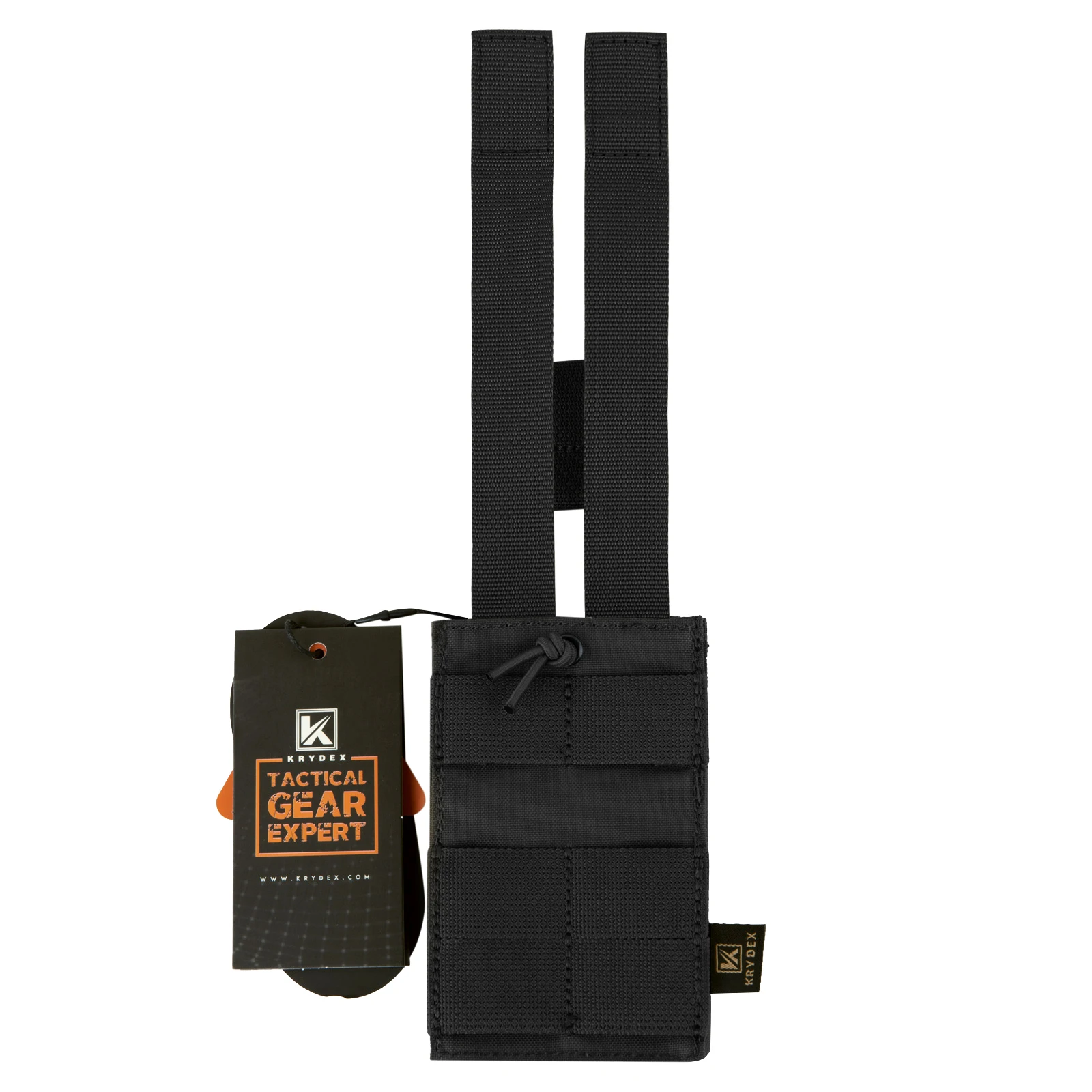 KRYDEX Tactical 556 Mag Pouch Single MOLLE Magazine Carrier Holder Open Top Modular Tool Bags for M4 M14 M16 AR-15 - view 4