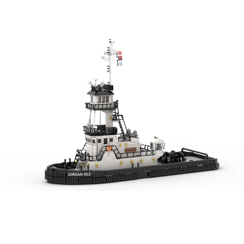 3622pcs MOC-125156 City Port Patapsco Class Tugboat Building Block Assembly Model Jordan Isle Tug Technology Bricks Toys Gifts