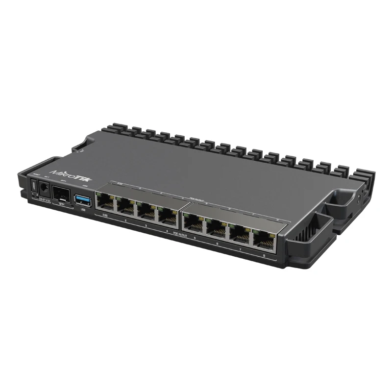 Mikrotik-RB5009UPr + S + IN Router com PoE-In, PoE-Out em todas as portas, pequenos e médios ISPs Gigabit ethernet, 2.5/10/10, sfp +