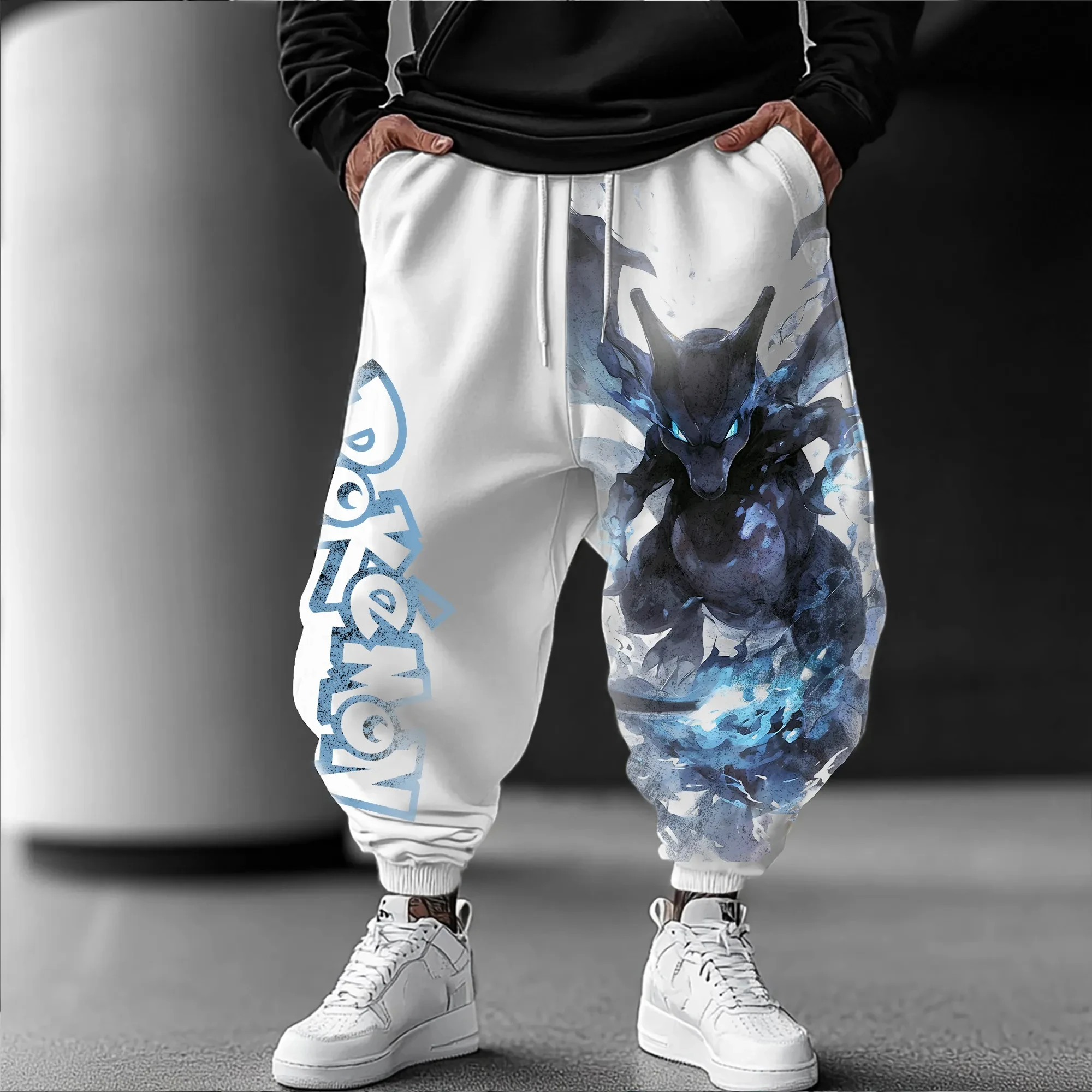 

Покемон аниме Charizard X, милые штаны с принтом, осень/зима 2022, новые японские свободные повседневные хлопковые брюки в стиле Харадзюку