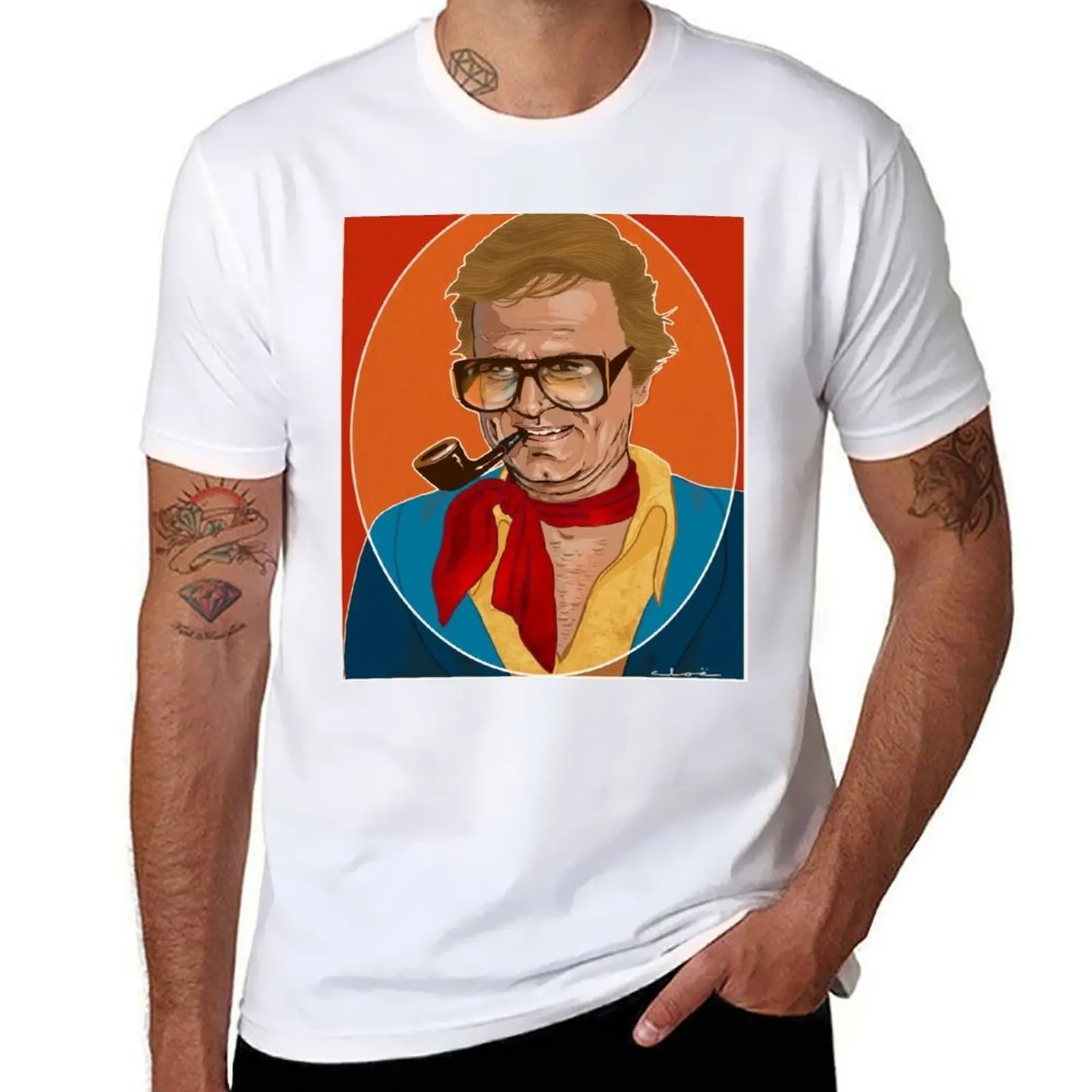 

Charles Nelson Reilly T-Shirt cotton t shirt man t shirt men 100% cotton luxury brand T-Shirt