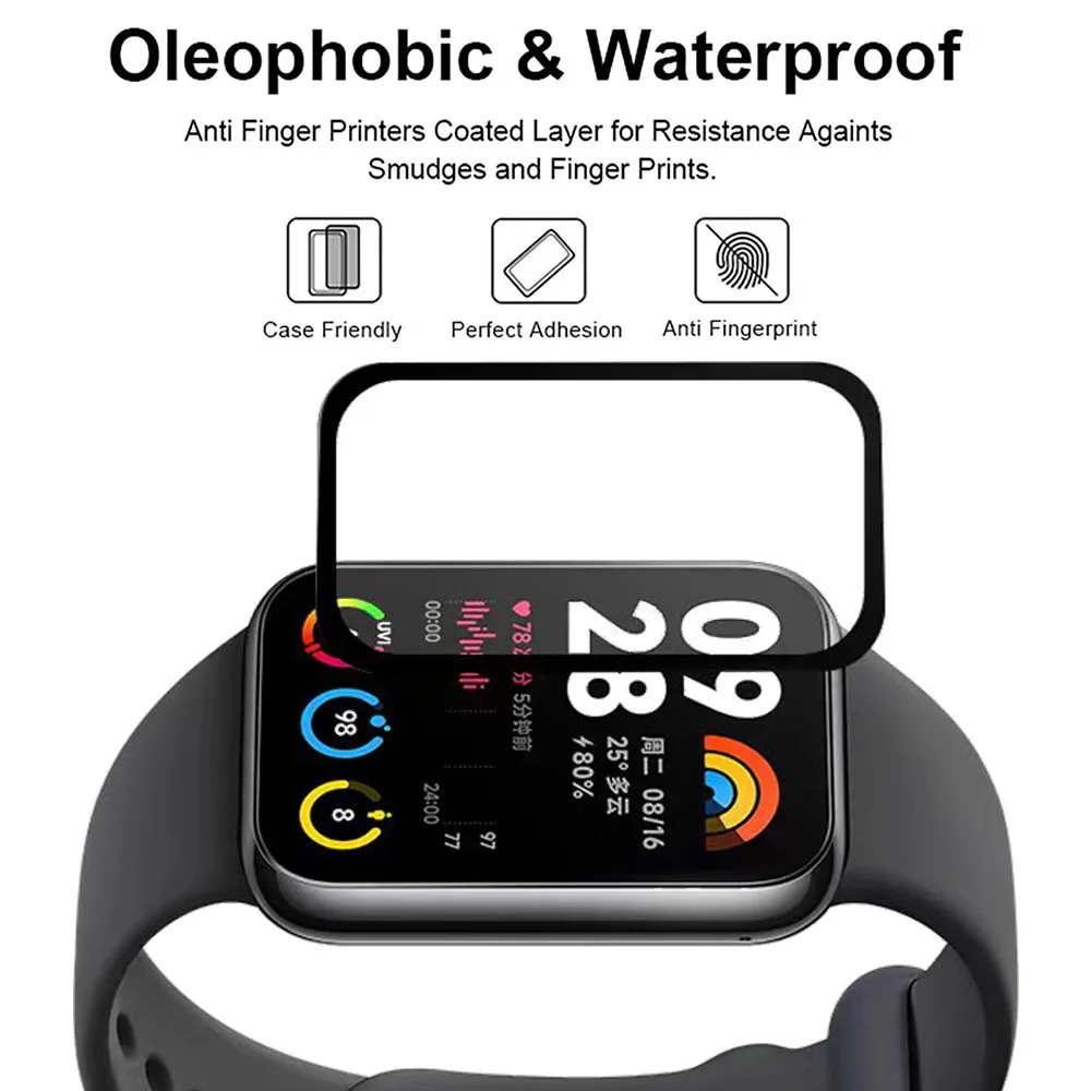 Xiaomi Mi Band 8pro用スクリーンプロテクター,湾曲した複合フィルム,ガラスなし,1/3/5ユニット