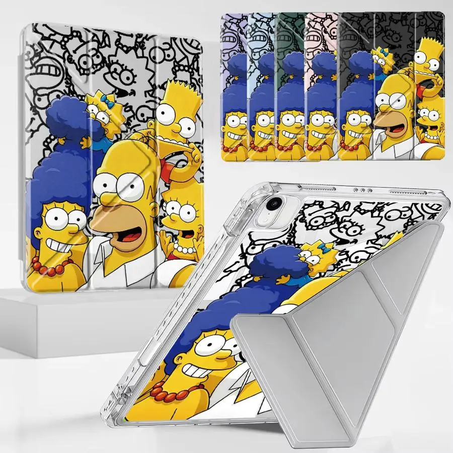 The Simpsons Bart Tablet Case For iPad Pro 2025 Pro 11th 10th 9th 8th 7th 12.9inch Mini 6 7 Air 4 5 M3 M2 1 2 M4 11inch Y-Fold