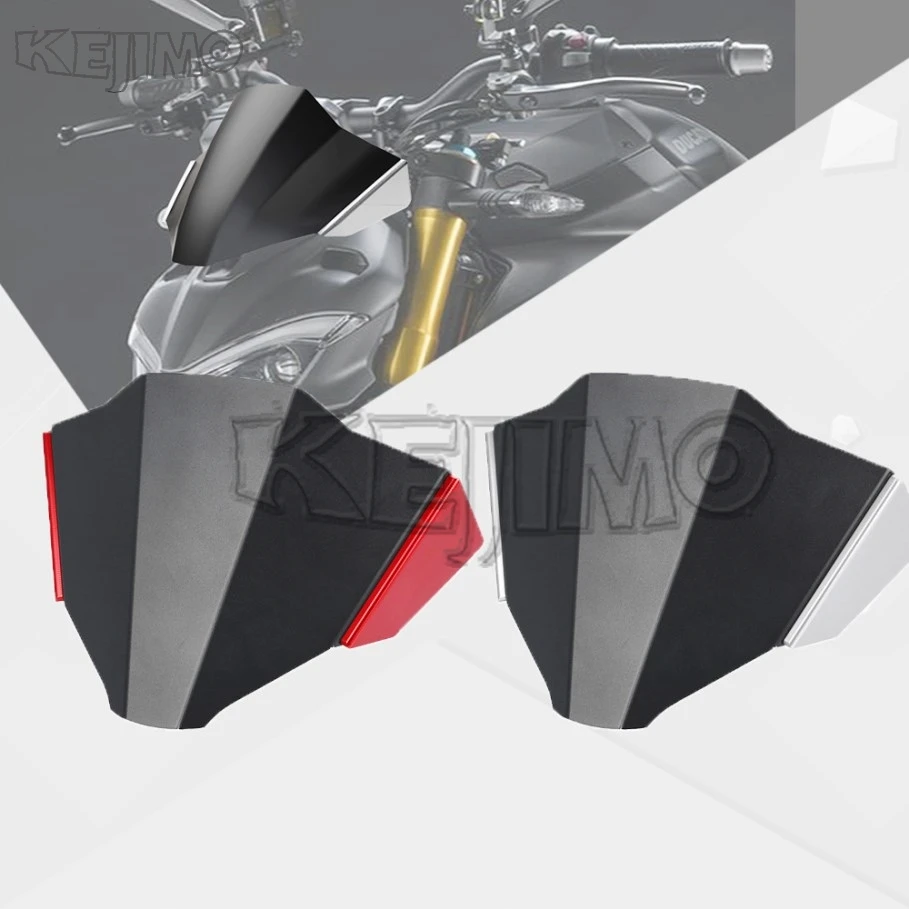 

2024 Front Windshield Windscreen Windproof Air Wind Screen Deflector Parts For Ducati Streetfighter V4 S V4S 2020 2021 2022 2023