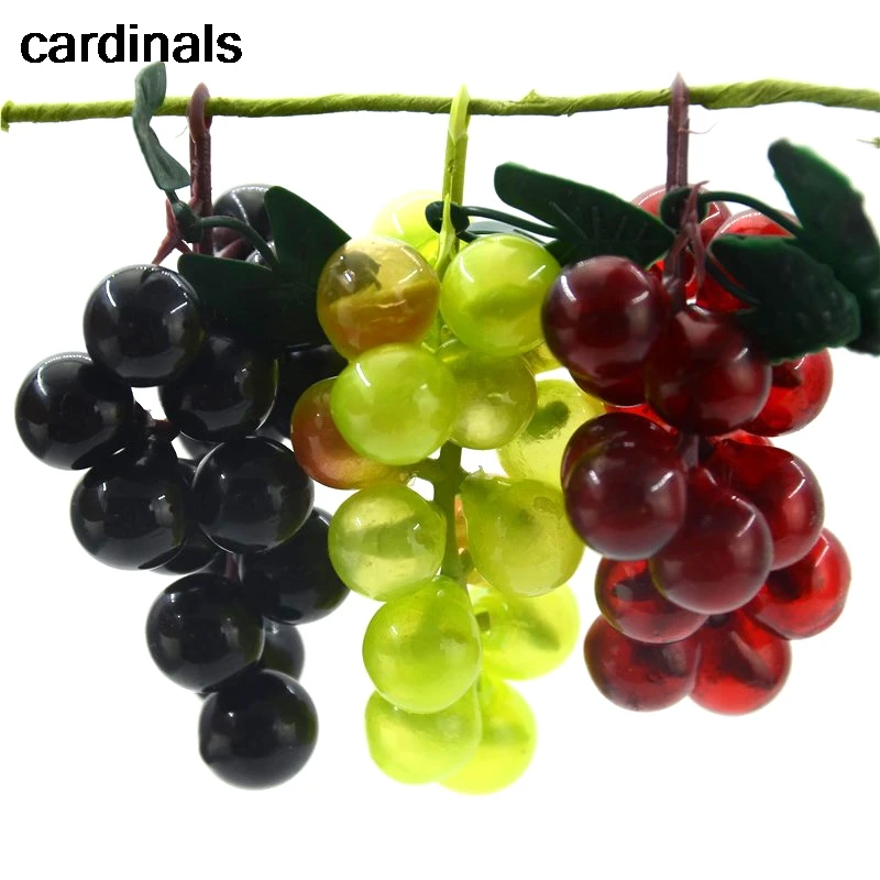 12pcs/lot Artificial Fruit Grapes Plastic Fake Decorative Fruit Lifelike Home Wedding Party Garden Decor Mini Simulation Fruit