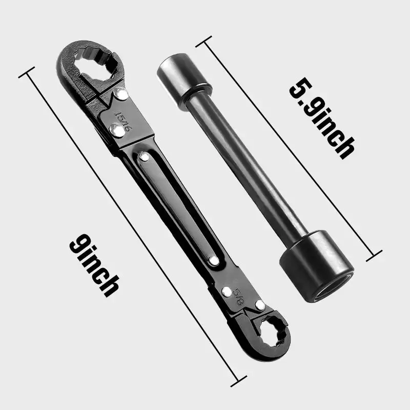 プロの配管レンチキット,切断ツール用の調整可能なアングルストップレンチ,取り付けが簡単,車に適しています