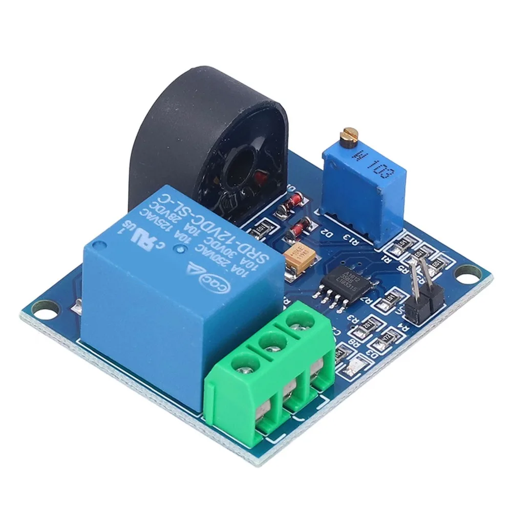 5A AC Current Sensor 12V Industrial Current Detection Sensor Switch Output Overcurrent Protection Switch Current Monitoring