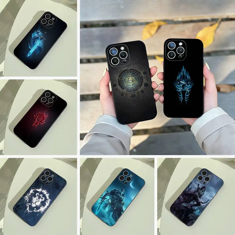 

W-O-W-World- of -Warcraft Phone Case For iPhone 17,16,15,14,13,12,11 Pro Max,16/15/14Plus,XS Soft Black Cover
