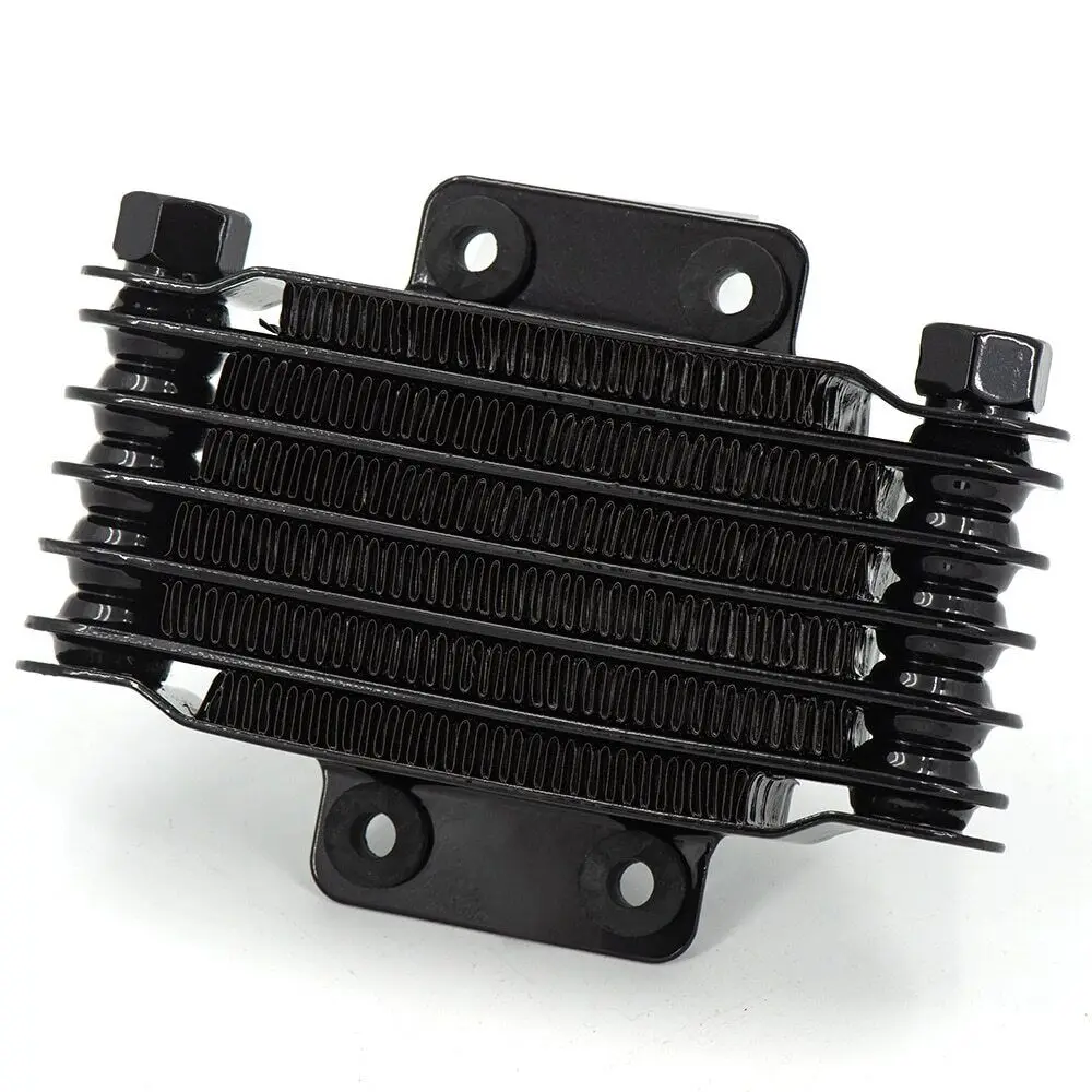 

Universal Motorcycle 6 Row Oil Cooler Radiator M10/M12x1.25 For 100CC-250CC Pit Dirt Motor Bike ATV Quad Black