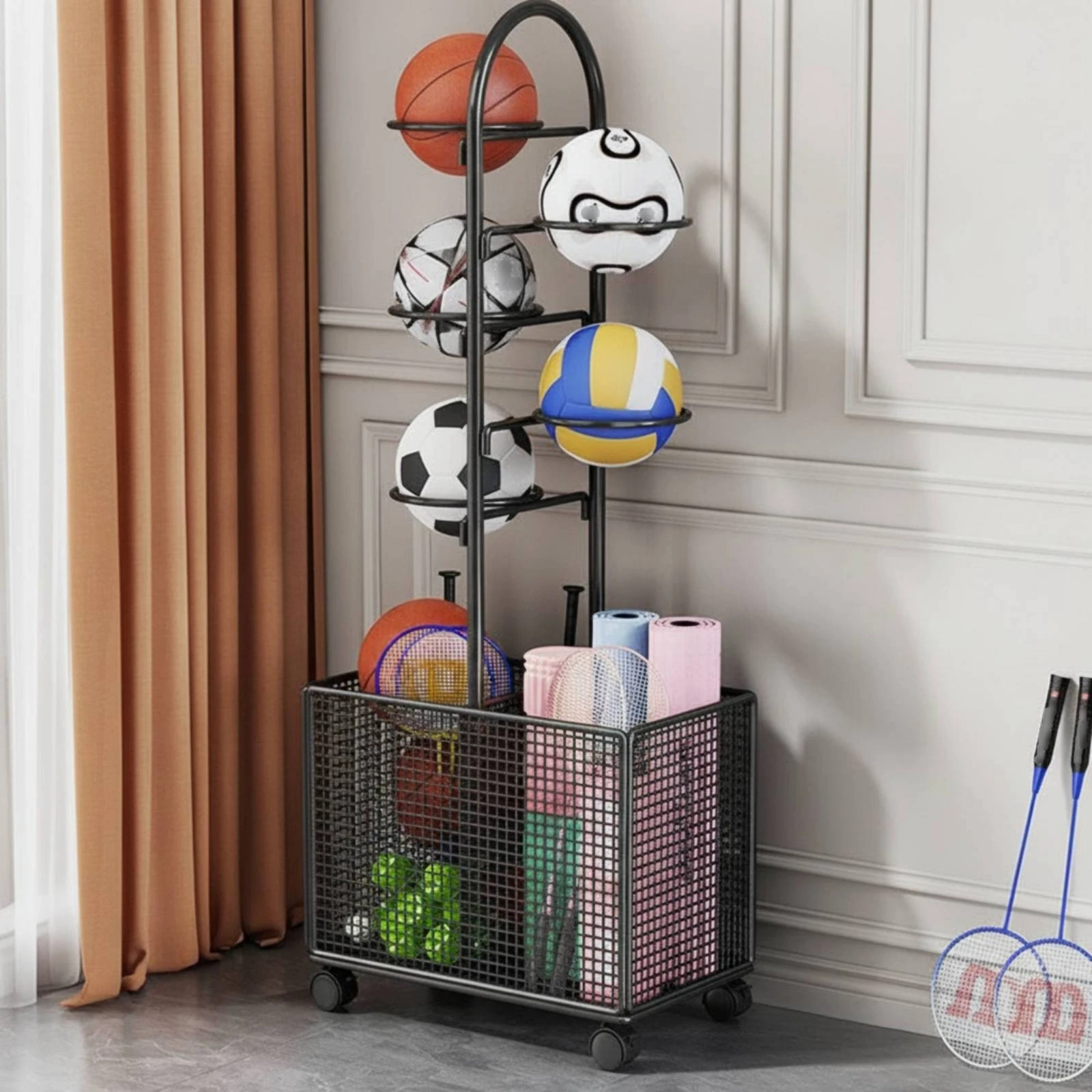 Sports Equipment Storage Rack - Sports Equipment Cart recension och pris