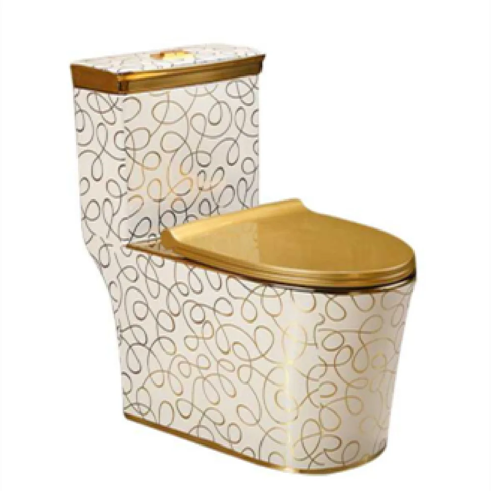 

Gold toilet electroplated gold toilet, color gold pumping deodorant ceramic toilet, local tyrant