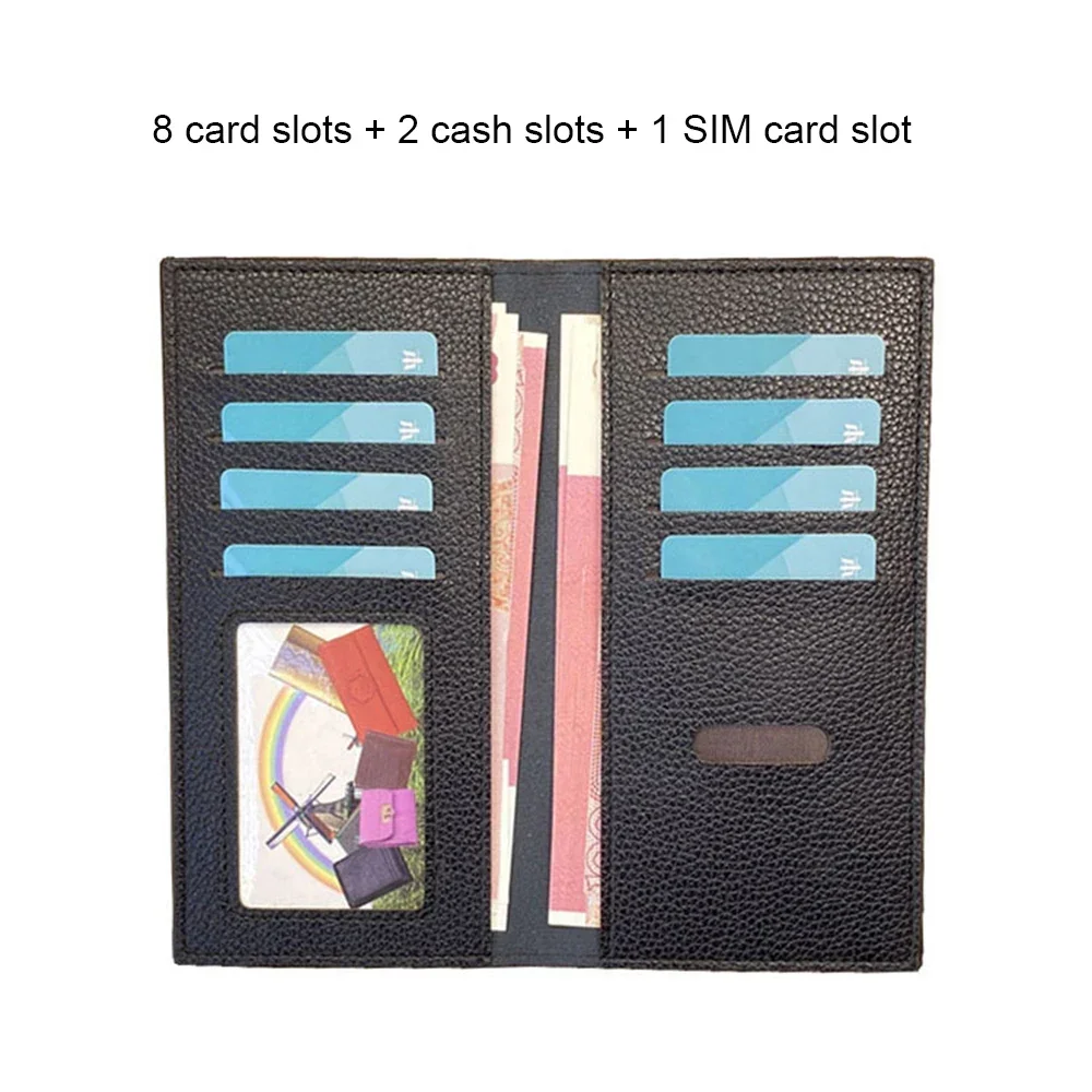 

Slim PU Leather Card Holder for Men Compact Lightweight Wallet with Cash Clip Stylish Travel Essential Gift Accessory