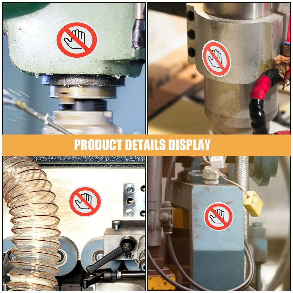 6 Pcs Warning Stickers Red Do Not Touch Signs Safety Labels No Entry Door Sign Vinyl Caution Decals Prevent Injuries Highly