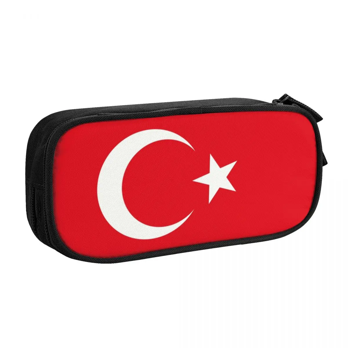 Kawaii Custom Flag Of Turkey Pencil Cases for Girls Boys Patriotism Large Storage Pen Bag Box Stationery