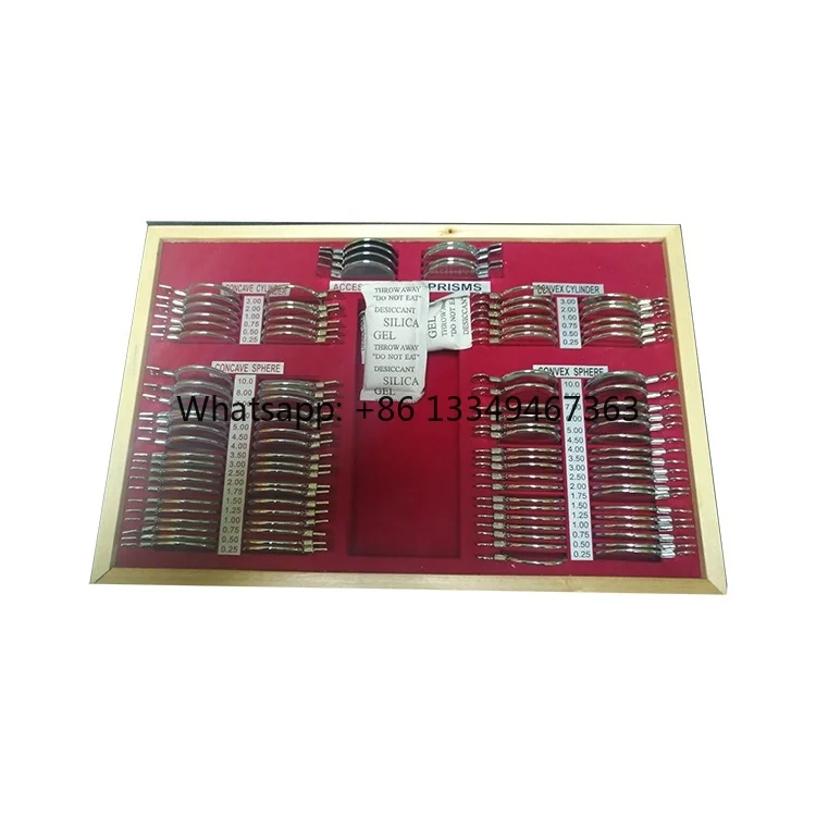 Trial Lens Case Optometry a Grade 104 Pcs Metal Rings Trial Lens Set with Aluminum Case