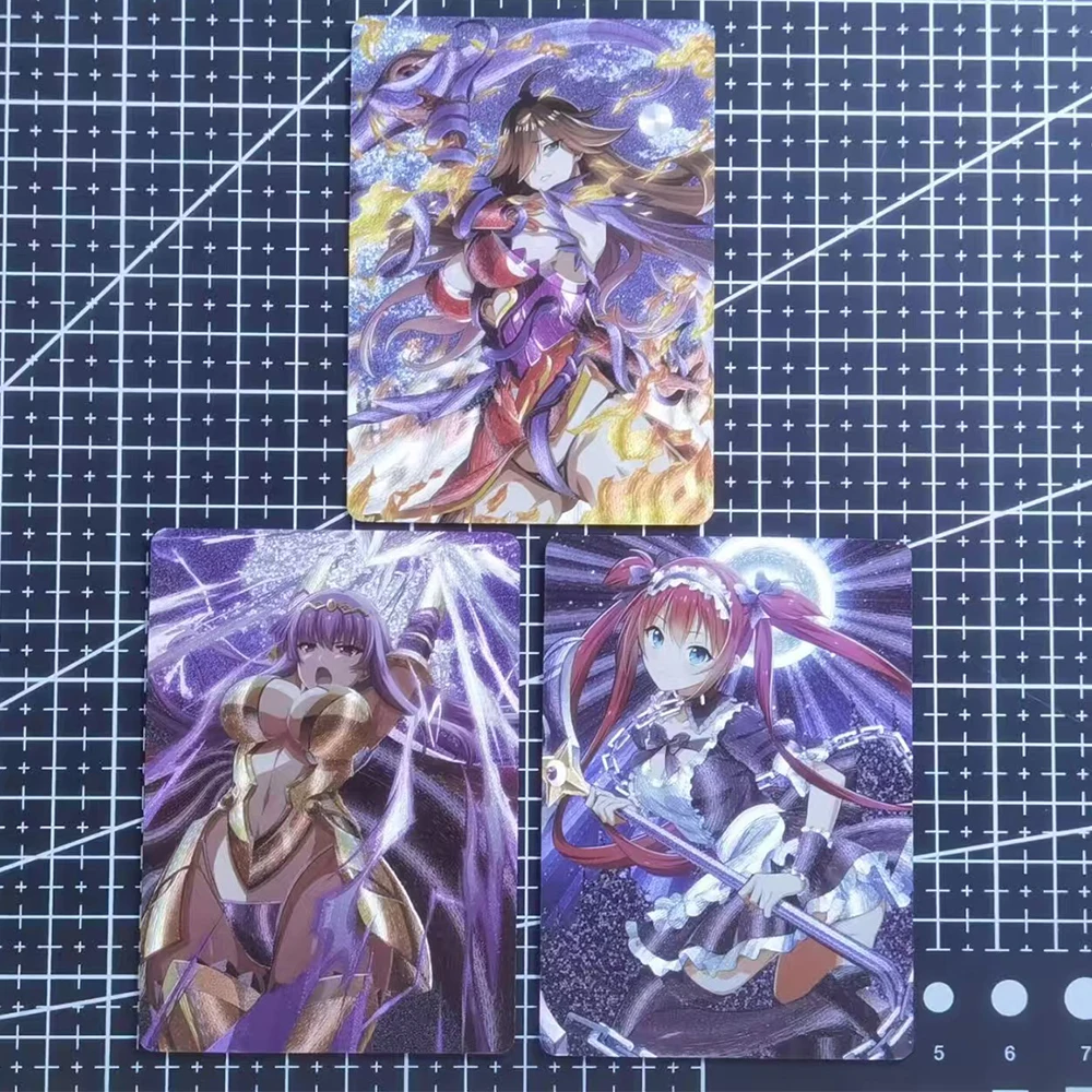 High School D D Textured Glitter การ์ดสะสม Rias Gremory Asia Argento Himejima Akeno Rainbow แฟลช Anime Boy วันหยุดของขวัญ
