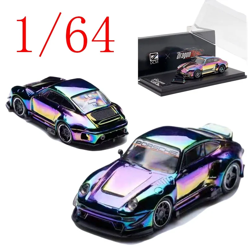 

DCM Литая под давлением модель автомобиля Porsche из сплава в масштабе 1/64 Porsche RWB Smash 993 Duck Tail Play с подарочной оригинальной коробкой игрушечных машин