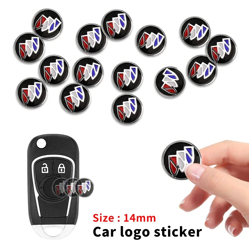 

14mm Car Remote Key Sticker Aluminum Emblem Decoration Decal For Buick Excelle XT Excelle GT Verano Regal royaum Park Avenue GL8