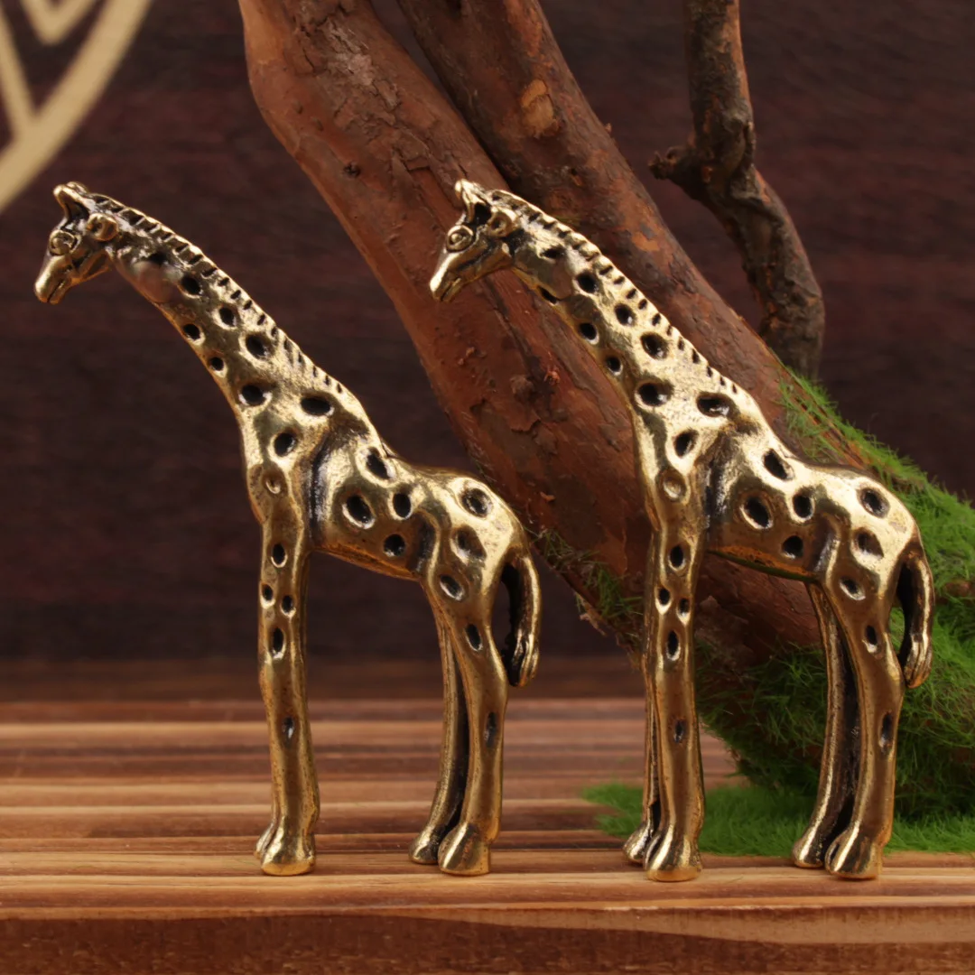 1/2Pcs African giraffe ornament high-end merchandise market small crafts brass