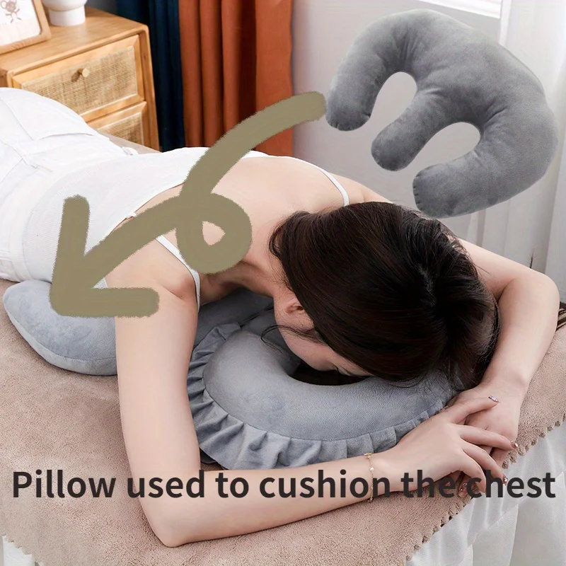 1PC Remove Washable Spa Chest Support Pillow,Breast Cushion for Beauty Massage Bed for Salon&Postpartum Confinement Center Care