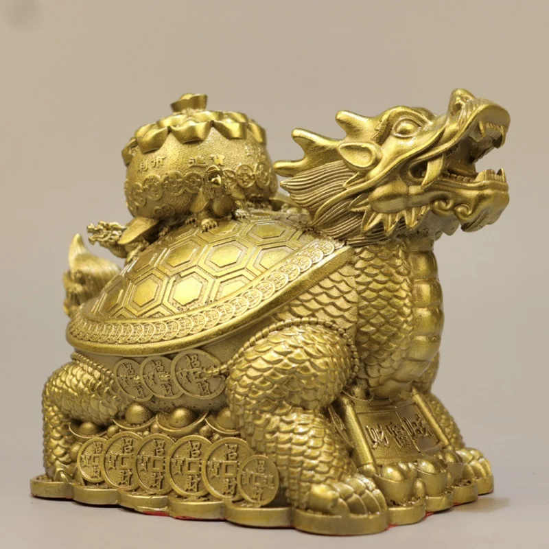 

Yong Xinshun Brass Decoration Copper Money Cornucopia Dragon Turtle Home Decorative Creative Gifts & Crafts Wholesale