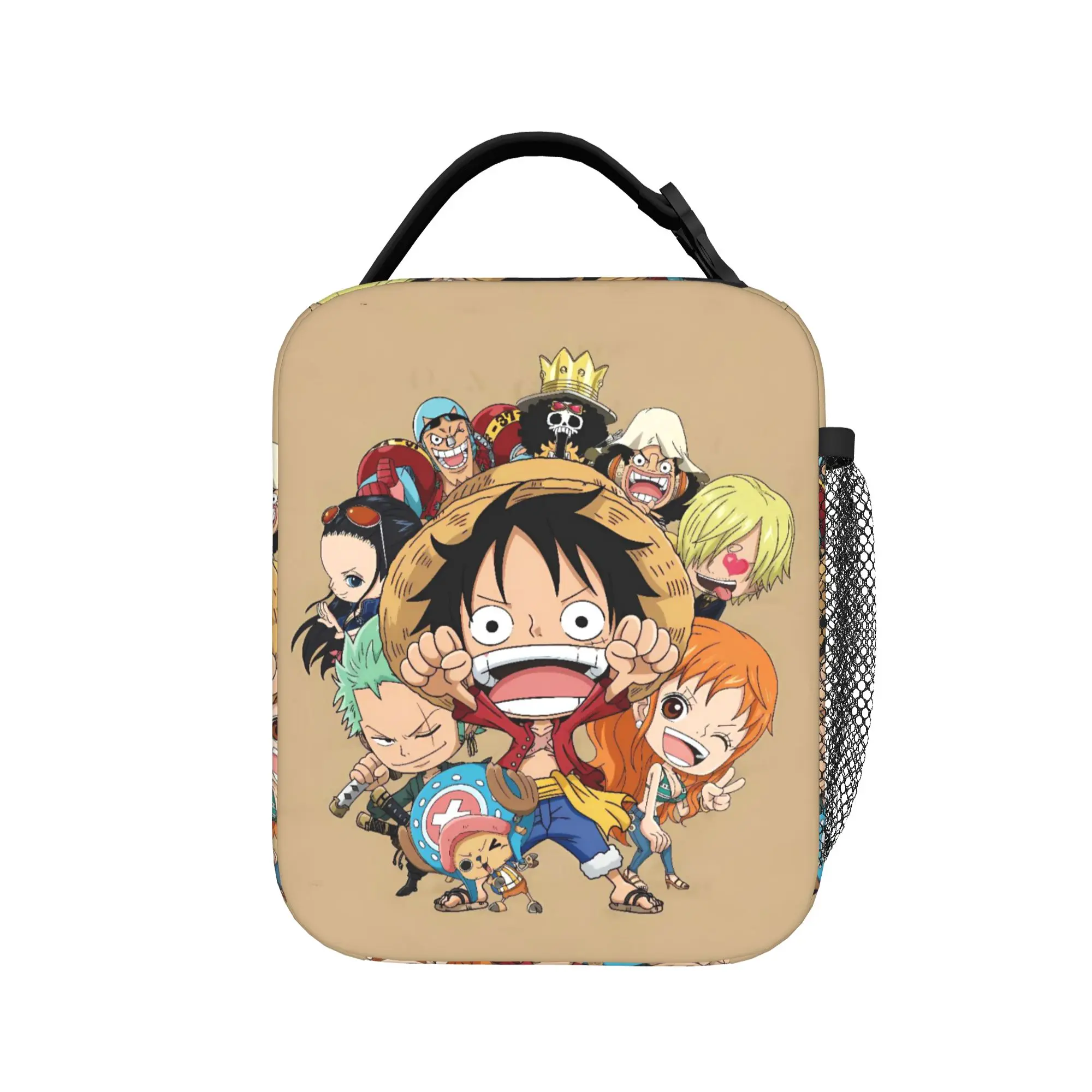 Tiny Luffy Group Manga Lunch Bag Ones Pieces Leisure Lunch Box For Child  Picnic Cooler Bag Oxford Tote Food Bags