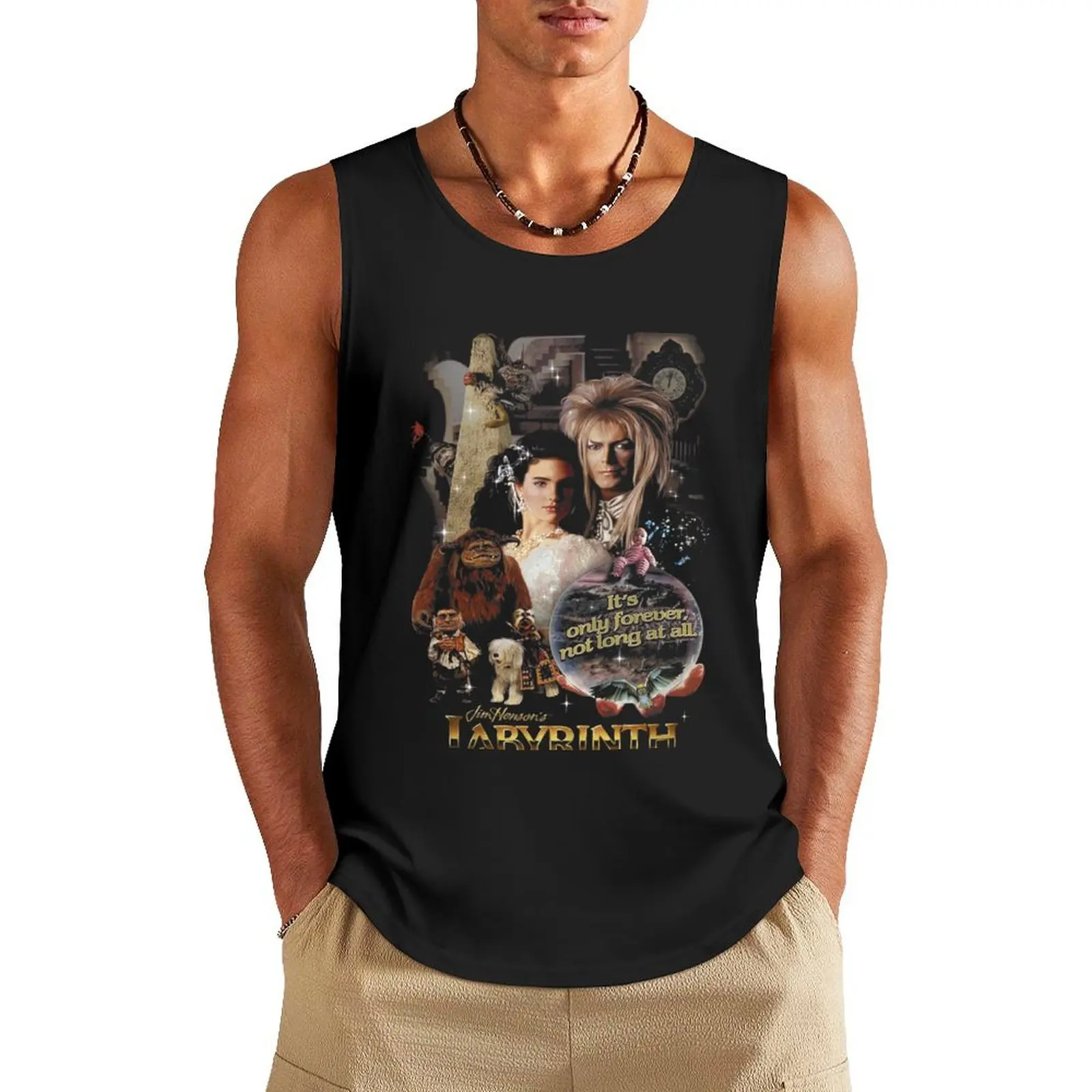 

Not long at all the labyrinth film idol art gift for fans Tank Top clothing men muscle t-shirt